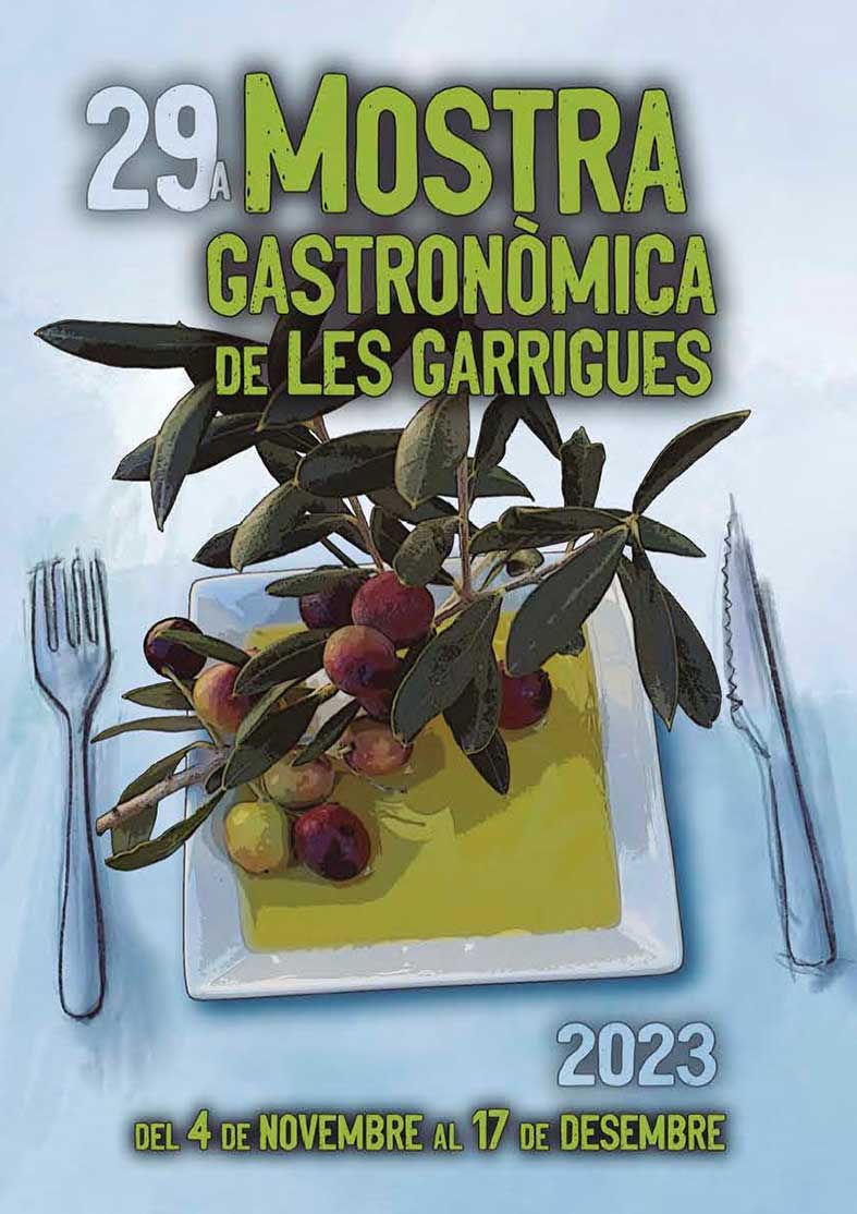 Cartell mostra gastronomica Garrigues 2023